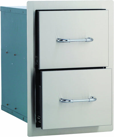 Bull Outdoor Products 56985 Double Drawer, Stainless Steel