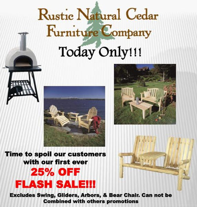 Rustic Natural Cedar Furniture Flash Sale