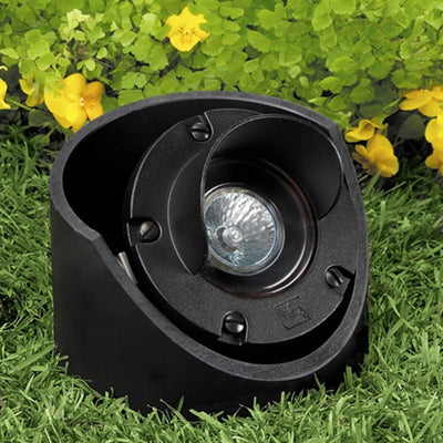 SPW Vista Professional Outdoor Lighting GW-5250-B-NL Well Light/Accent Landscape Lamp with Aluminum Housing & Black Finish (No MR-16 LED Bulb Included)