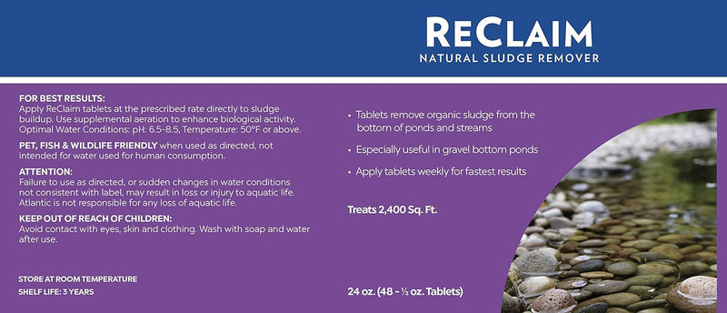 Reclaim WTRC48 Natural Sludge Remover, 48-1/2oz Tablets