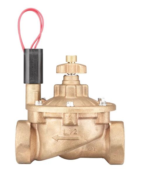 Hunter Industries IBV151GFS Valve, 1½" (40 mm) brass globe valve with flow control and factory-installed Filter Sentry Mechanism