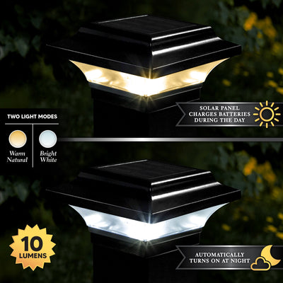 Classy Caps - SLO82B - 2.5 x 2.5 Aluminum Imperial Solar Post Cap - Black
