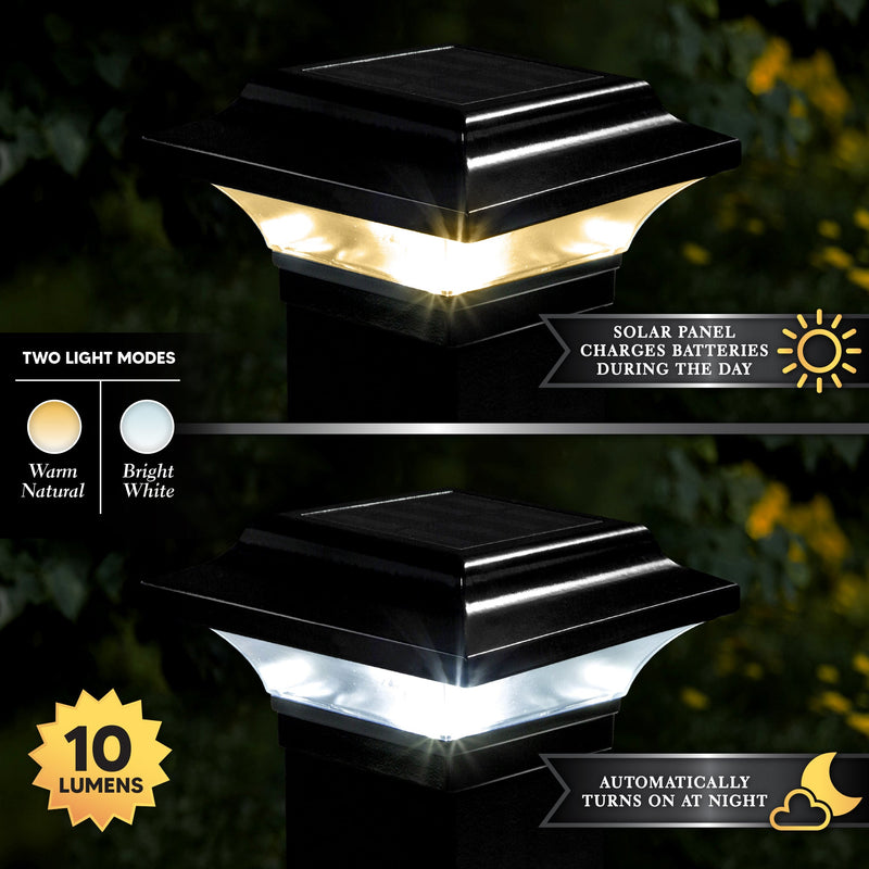 Classy Caps - SLO82B - 2.5 x 2.5 Aluminum Imperial Solar Post Cap - Black