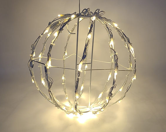 Seasonal Source - 220072 - Folding Light Sphere - 12" Sun Warm White