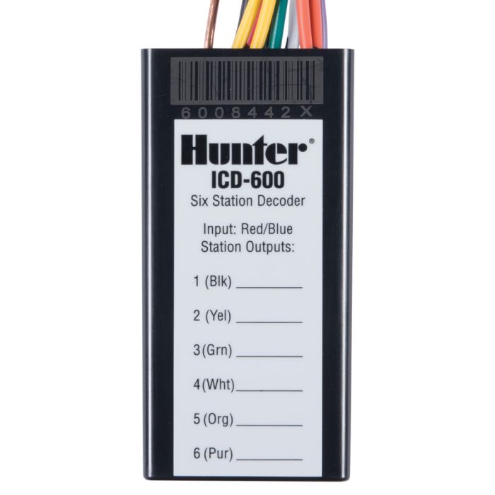 Hunter Industries 6 Station Decoder with Surge Suppression | ICD600