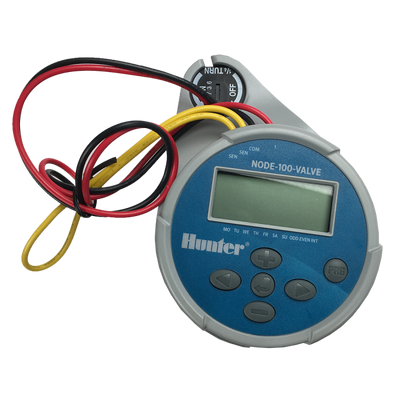 Hunter NODE 1 Station Battery Operated Controller with PGV-101G Valve and DC Latching Solenoid | NODE100VALVE