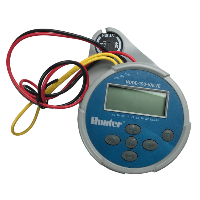 Hunter NODE 1 Station Battery Operated Controller with PGV-101G Valve and DC Latching Solenoid | NODE100VALVE