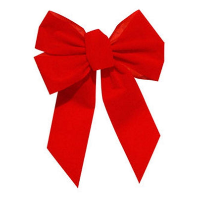 Medium Red Bow for 36 or 48 Inch Wreaths - Yard Outlet